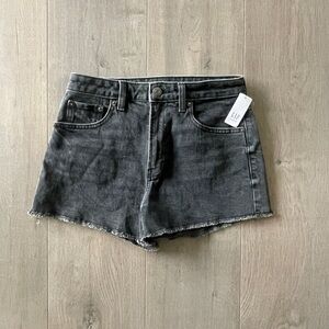 GAP Teen Sky High Short Black Jean Shorts Distressed Style Size 14